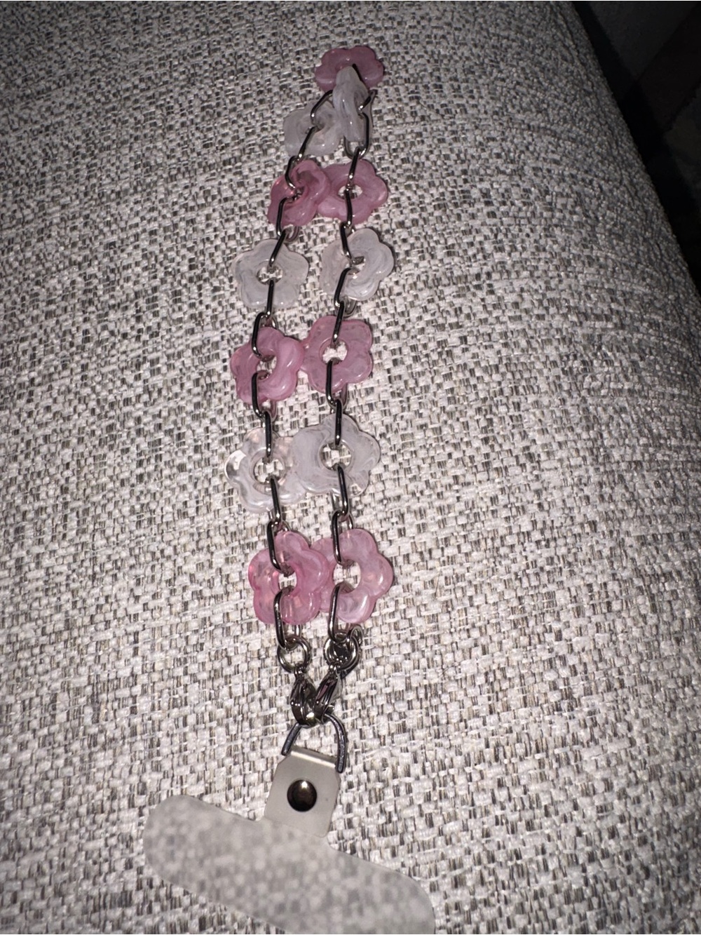 PINK BLOSSOM CHAIN PHONE CHARM